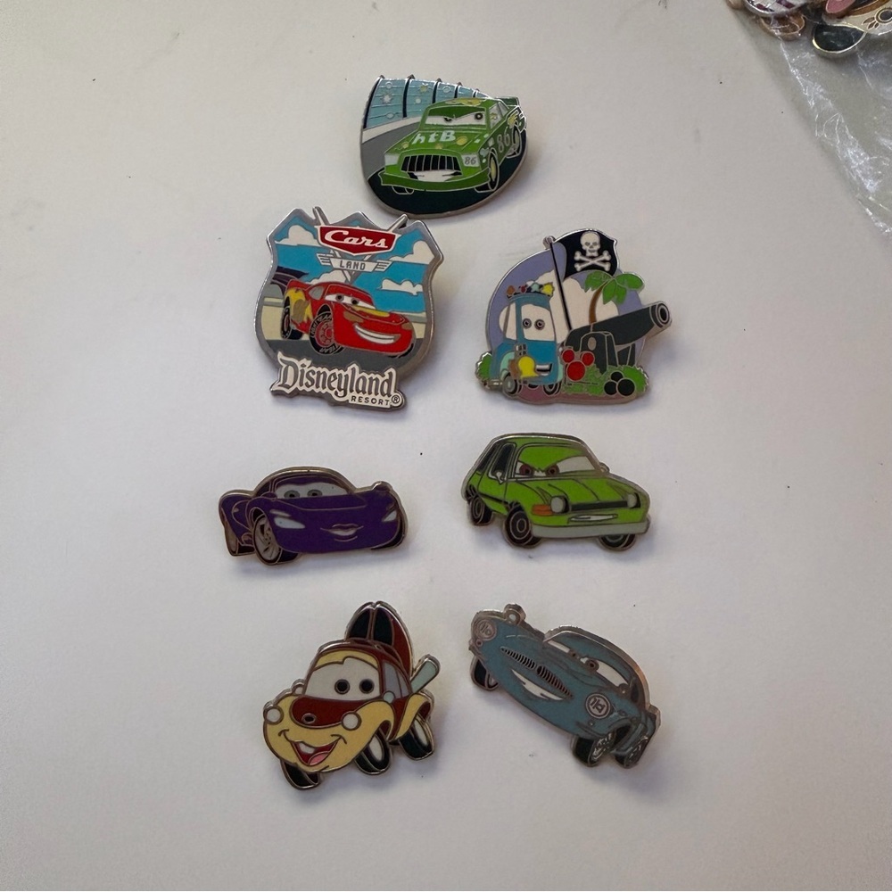 Authentic Disney Cars Disneyland Set of Seven 7 Pins
